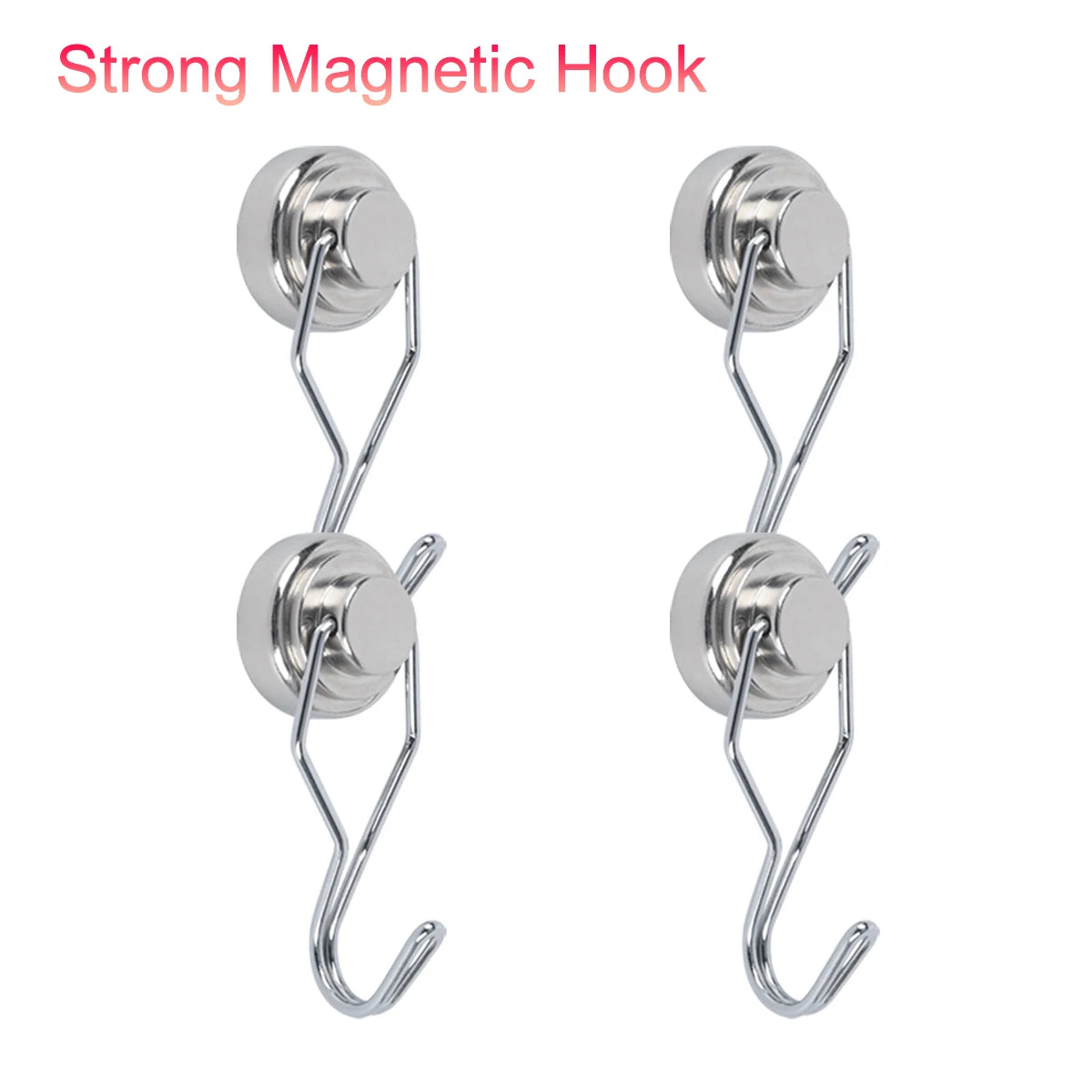 Strong Magnetic Hooks Hanger Neodymium Rotatable Hook Magnets for Wall Storage Decor Kitchen Organizer Banner Billboard Hanging