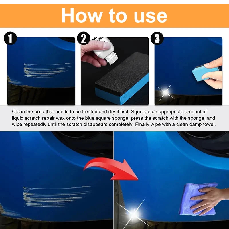 Car Scratch Remover Paint Care Auto Remover Scratches Repair Polishing Auto Body Grinding Compound Anti Scratch Wax Care Set R1