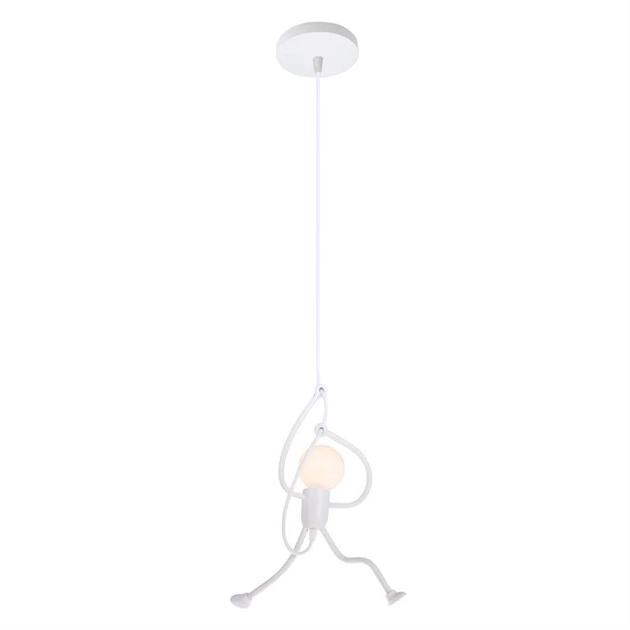Creative Nordic Small Man LED Pendant Lamp E27 Cartoon Climbing Hanging Light Bedroom Beside Pandant Lamp For Kids Room Decor