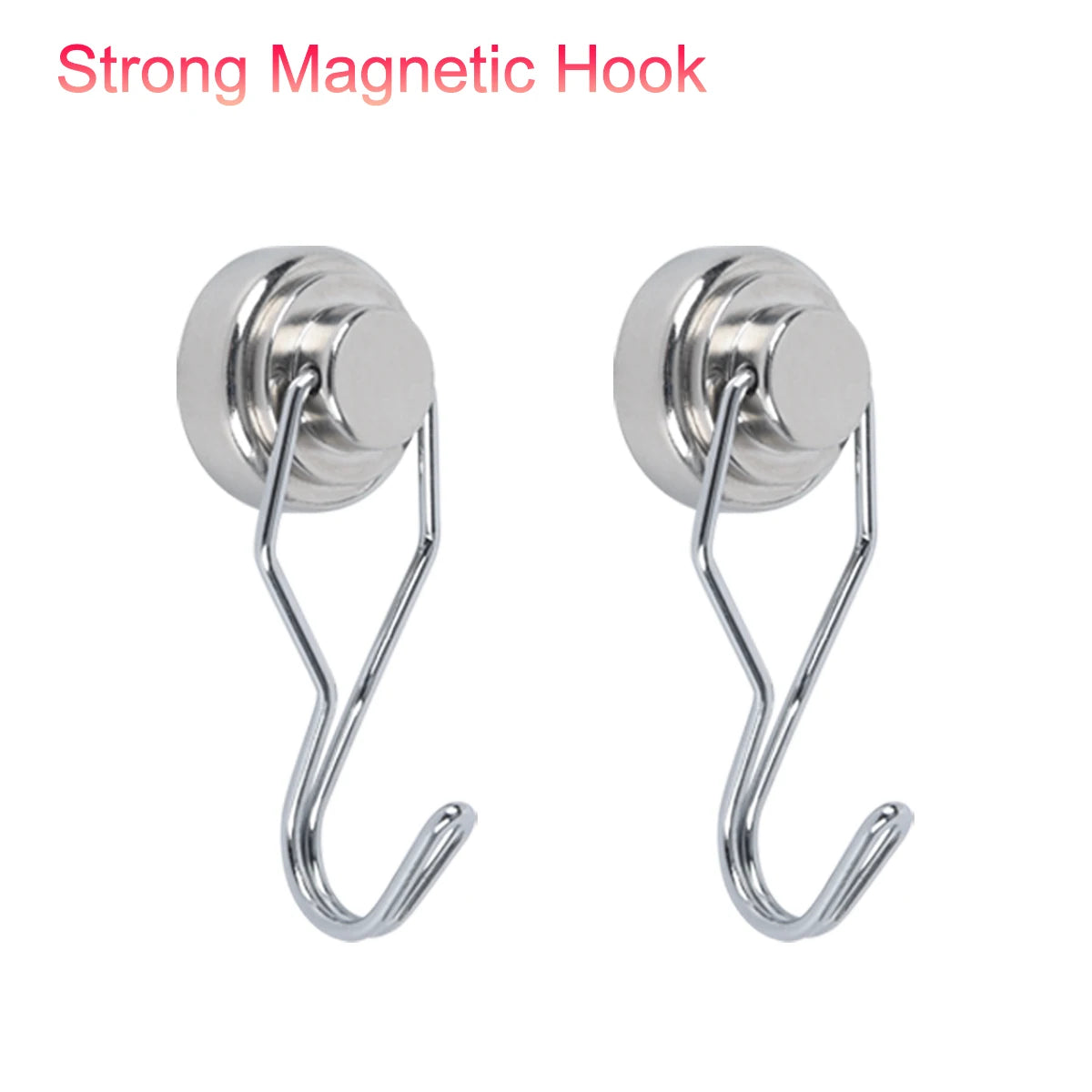 Strong Magnetic Hooks Hanger Neodymium Rotatable Hook Magnets for Wall Storage Decor Kitchen Organizer Banner Billboard Hanging
