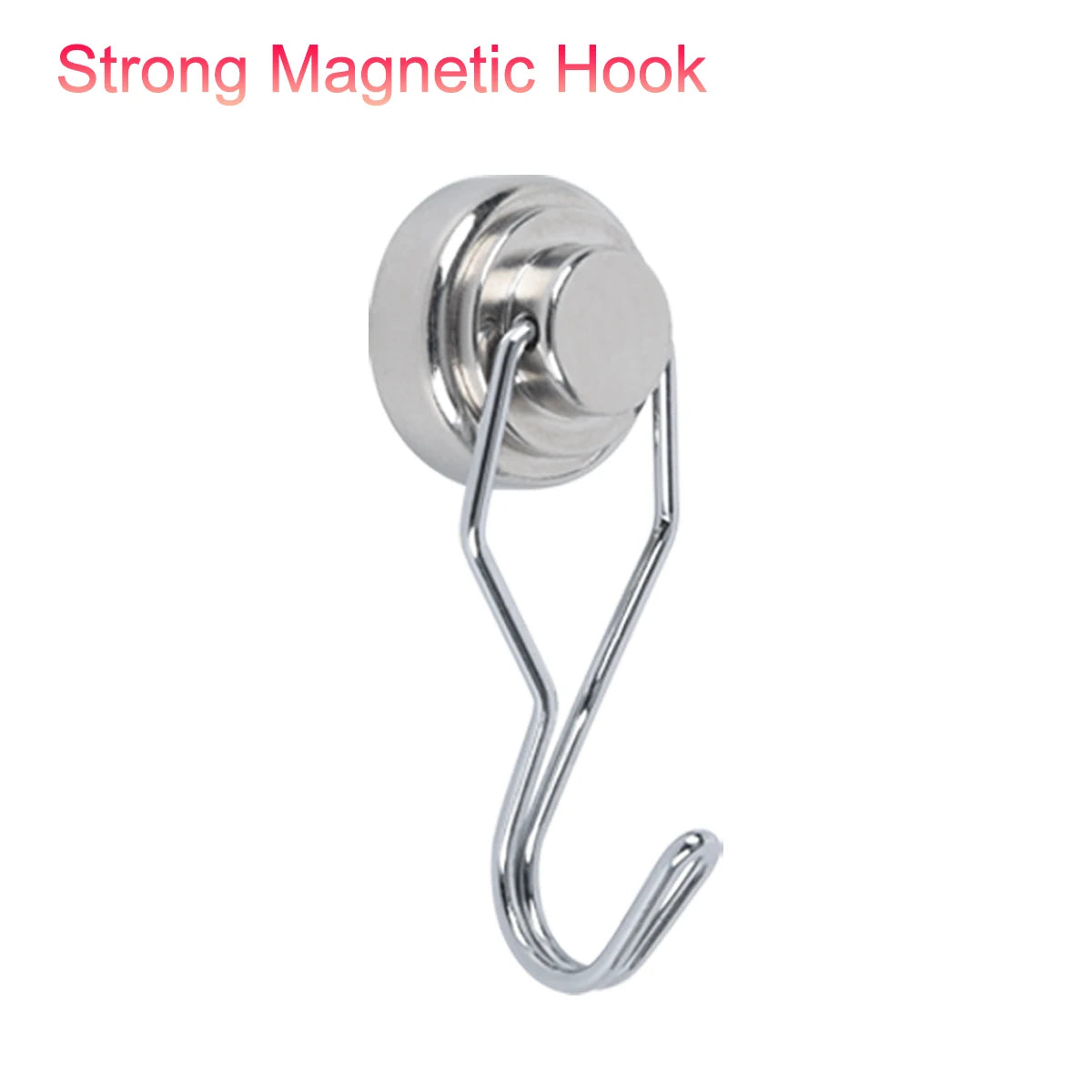 Strong Magnetic Hooks Hanger Neodymium Rotatable Hook Magnets for Wall Storage Decor Kitchen Organizer Banner Billboard Hanging