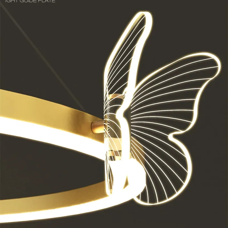 New Modern LED Chandelier Lighting For Living Kid's Room Butterfly Light Indoor Lamps Parlor Foyer Lustres Chandeliers Luminaire