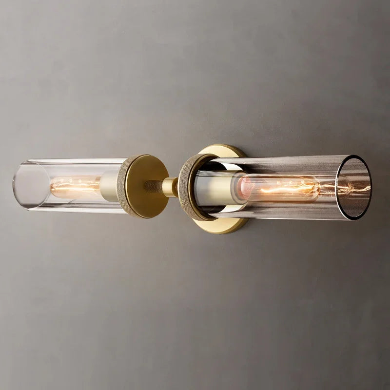 Modern American Indoor Home Villa Bedroom Porch Restaurant Wall Lamp Metal Up Down Light Source Luxury Glass Decorate Sconce