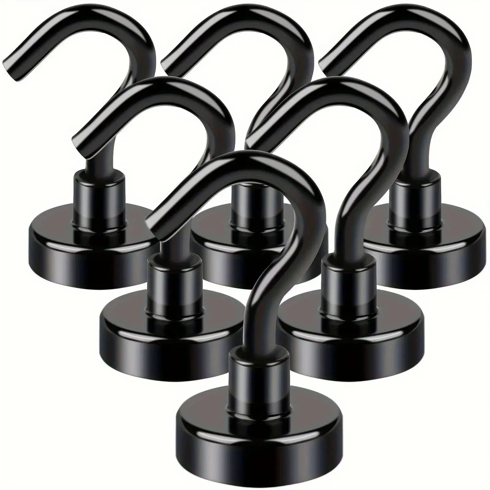6pcs Magnetic Hooks, 25Lbs Strong Heavy Duty Cruise Magnet S-Hooks for Hanging, Cabins, Grill, Kitchen, Garage, Workplace and Of