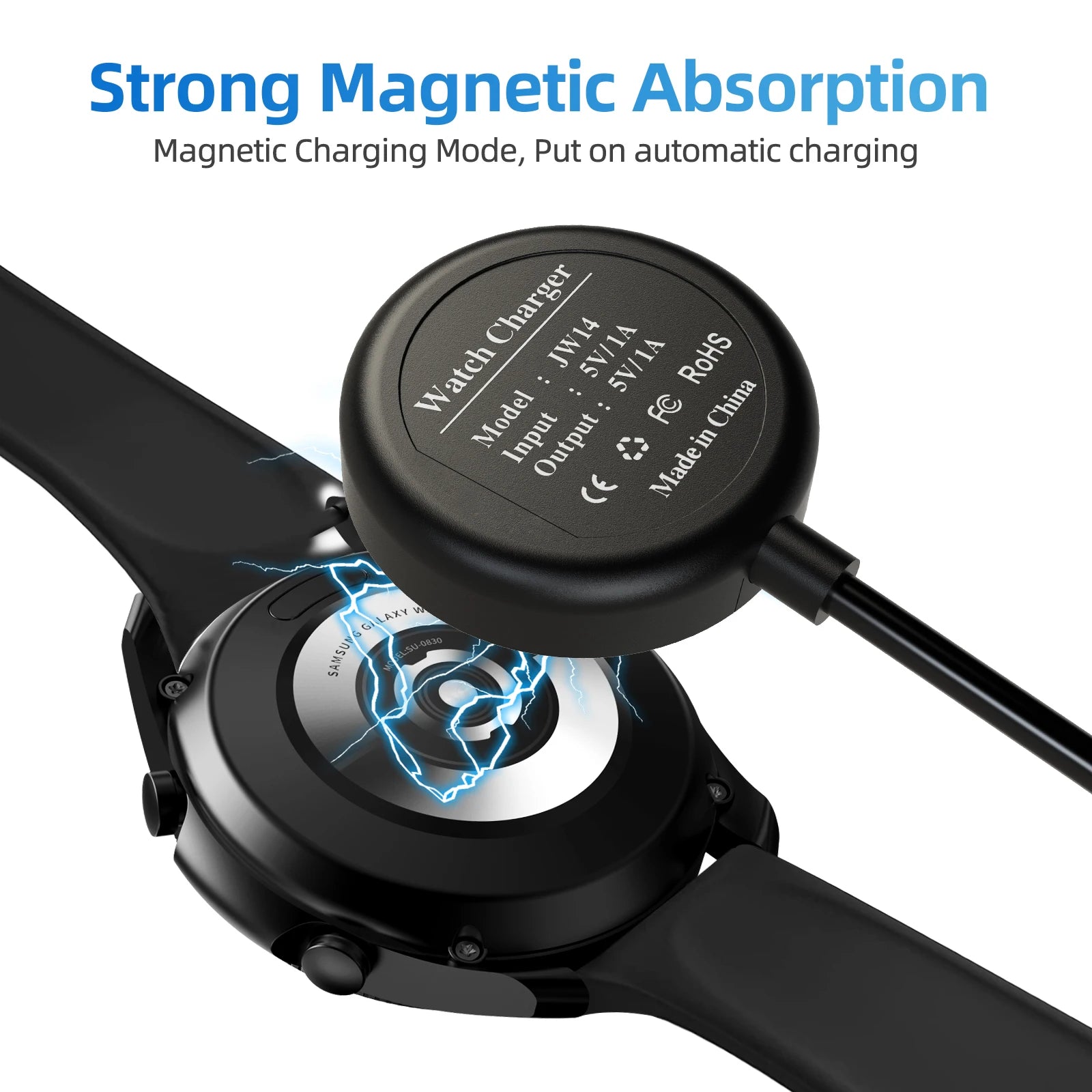 For Samsung Galaxy Watch 7/6/6 Classic/5/5 Pro Charger USB-C Charger Smart Watch Charger Replacement Charger