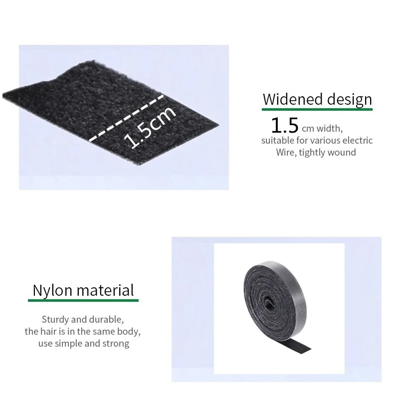 1/3/5m Tearable Cable Organiser Cable Winder Tape Protector Mouse Wire Earphones Cable Organizer Ties Protector Cable Management