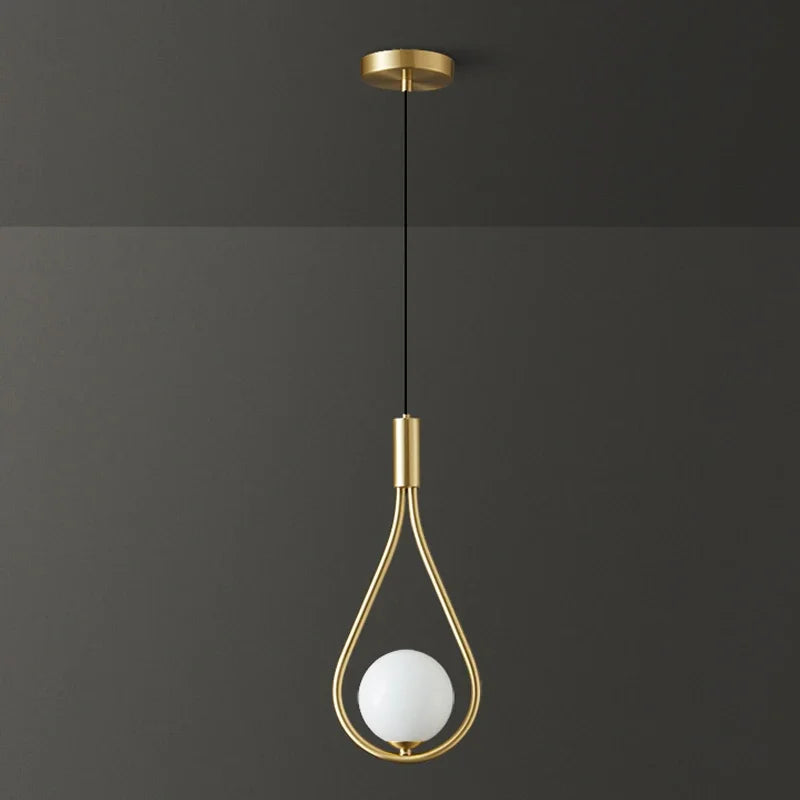 Nordic Black Gold LED Chandelier Pendant Lamp with G9 Light Bulb Indoor LED Hanging Lighting Fixtures Bedroom Bedside AC85-265V