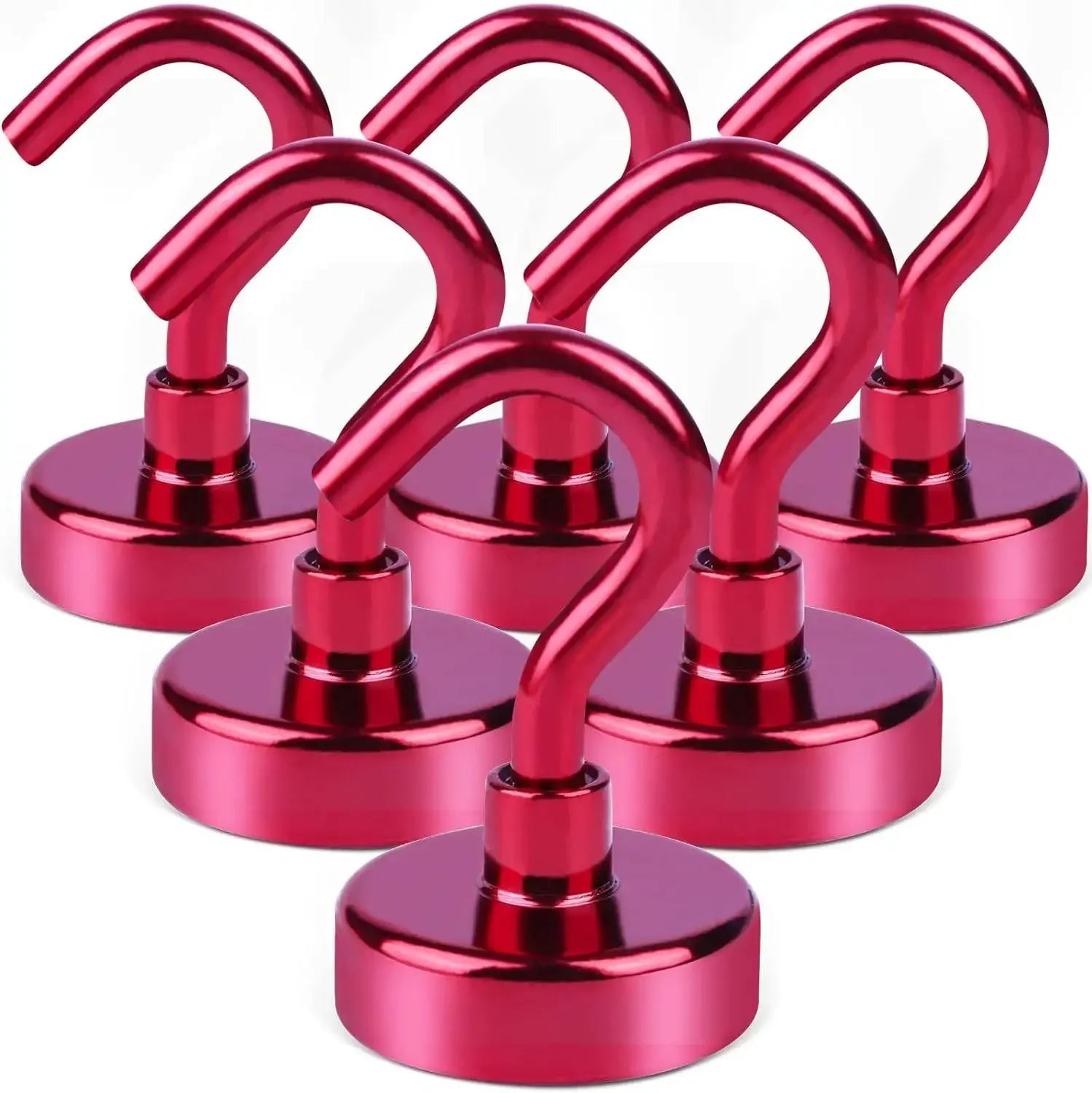 6pcs Magnetic Hooks, 25Lbs Strong Heavy Duty Cruise Magnet S-Hooks for Hanging, Cabins, Grill, Kitchen, Garage, Workplace and Of