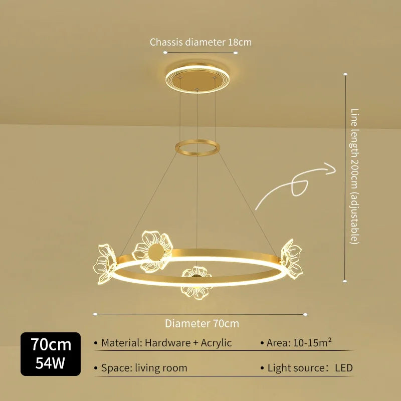 New Modern LED Chandelier Lighting For Living Kid's Room Butterfly Light Indoor Lamps Parlor Foyer Lustres Chandeliers Luminaire
