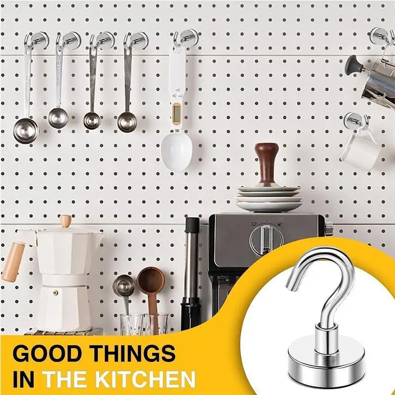 29lb Heavy Duty Magnetic Hook, S-Shaped Multi-Surface Hanger for Kitchen, Refrigerator, Garage & Workplace