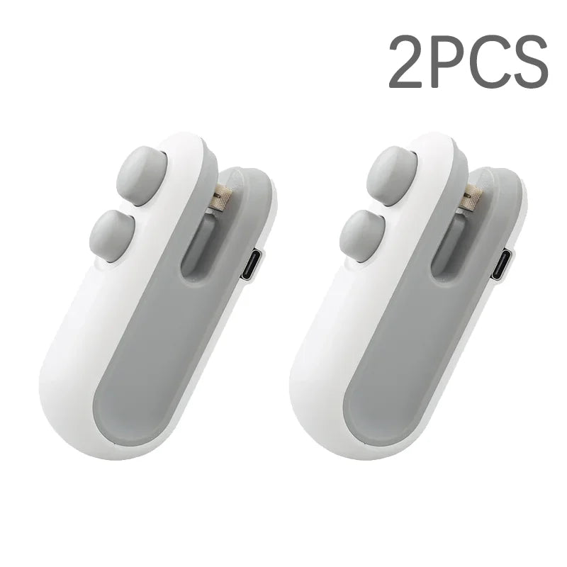 Mini Portable Sealing Machine, 2-in-1 Snack Household Rechargeable Sealing Machine, Vacuum Preservation Sealing Machine