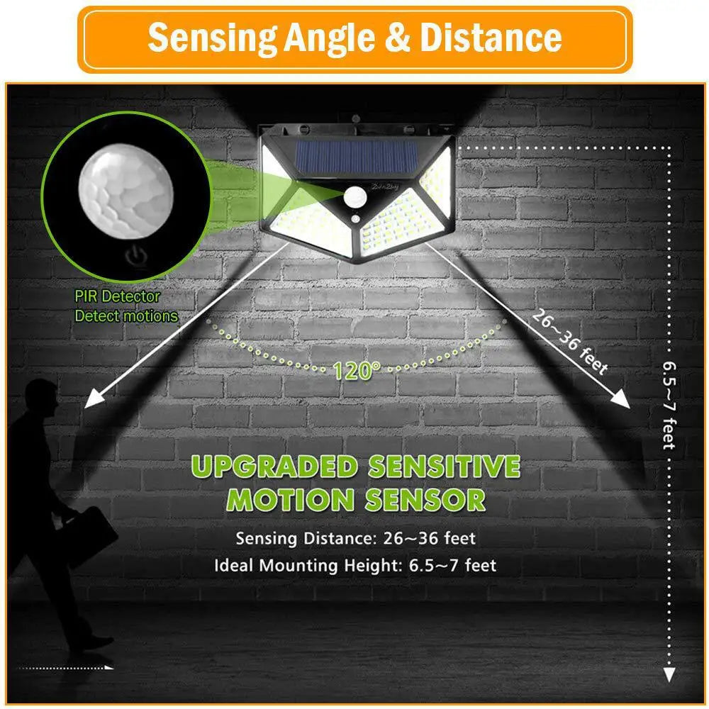 16PCS Solar Lights Outdoor Waterproof Wall Lamp Motion Sensor Solar Powered Sunlight Street Light for Garden Porch Yard Garage