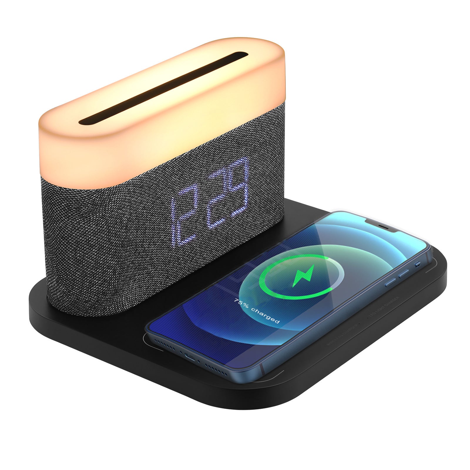 Wireless Charging LED Time Screen 15W Fast Charging Night Light