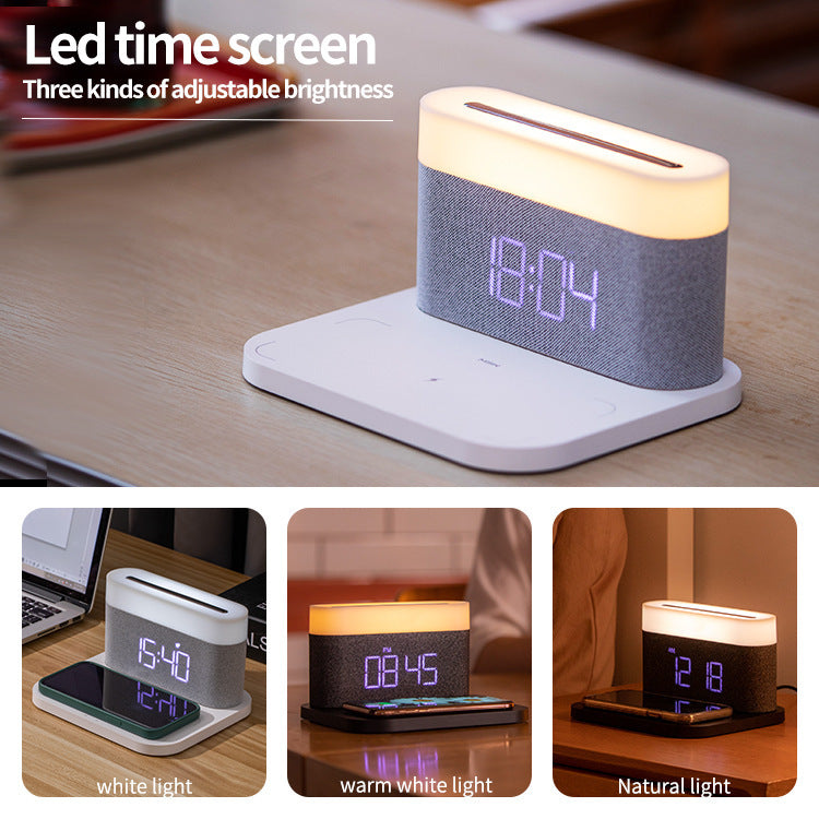 Wireless Charging LED Time Screen 15W Fast Charging Night Light