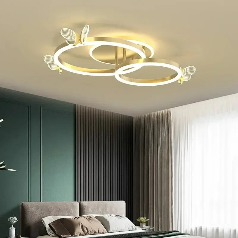 New Modern LED Chandelier Lighting For Living Kid's Room Butterfly Light Indoor Lamps Parlor Foyer Lustres Chandeliers Luminaire