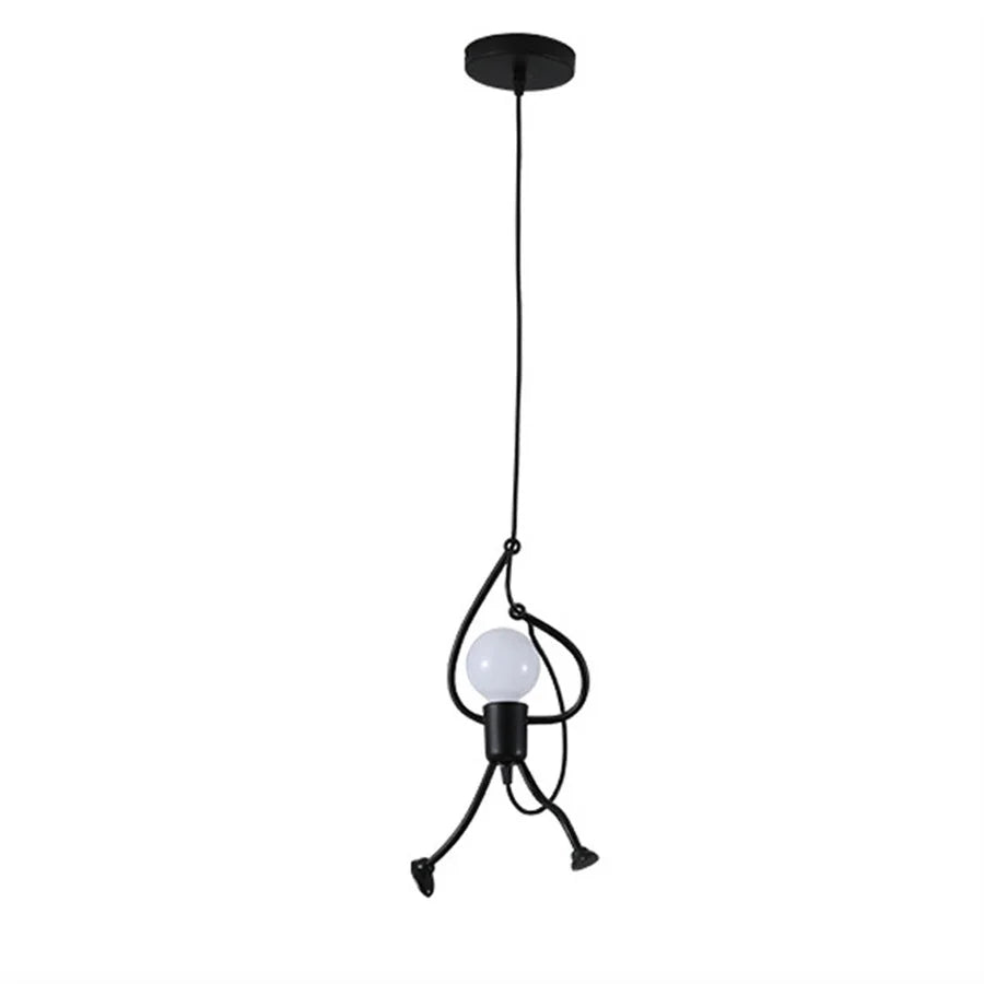 Creative Nordic Small Man LED Pendant Lamp E27 Cartoon Climbing Hanging Light Bedroom Beside Pandant Lamp For Kids Room Decor