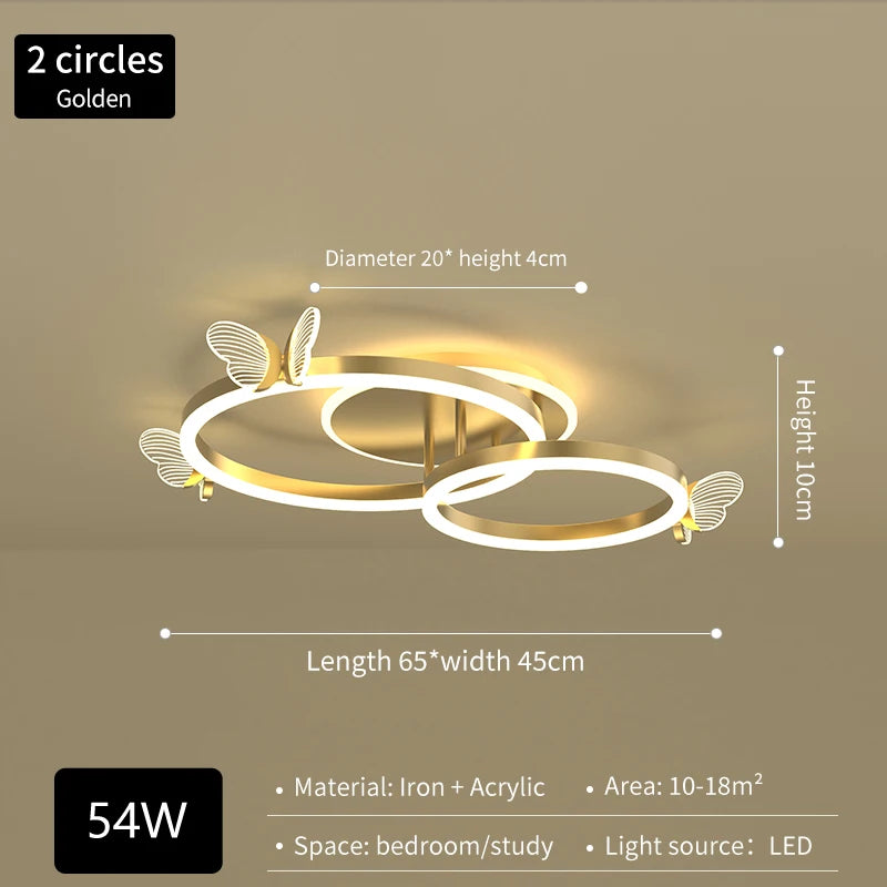 New Modern LED Chandelier Lighting For Living Kid's Room Butterfly Light Indoor Lamps Parlor Foyer Lustres Chandeliers Luminaire