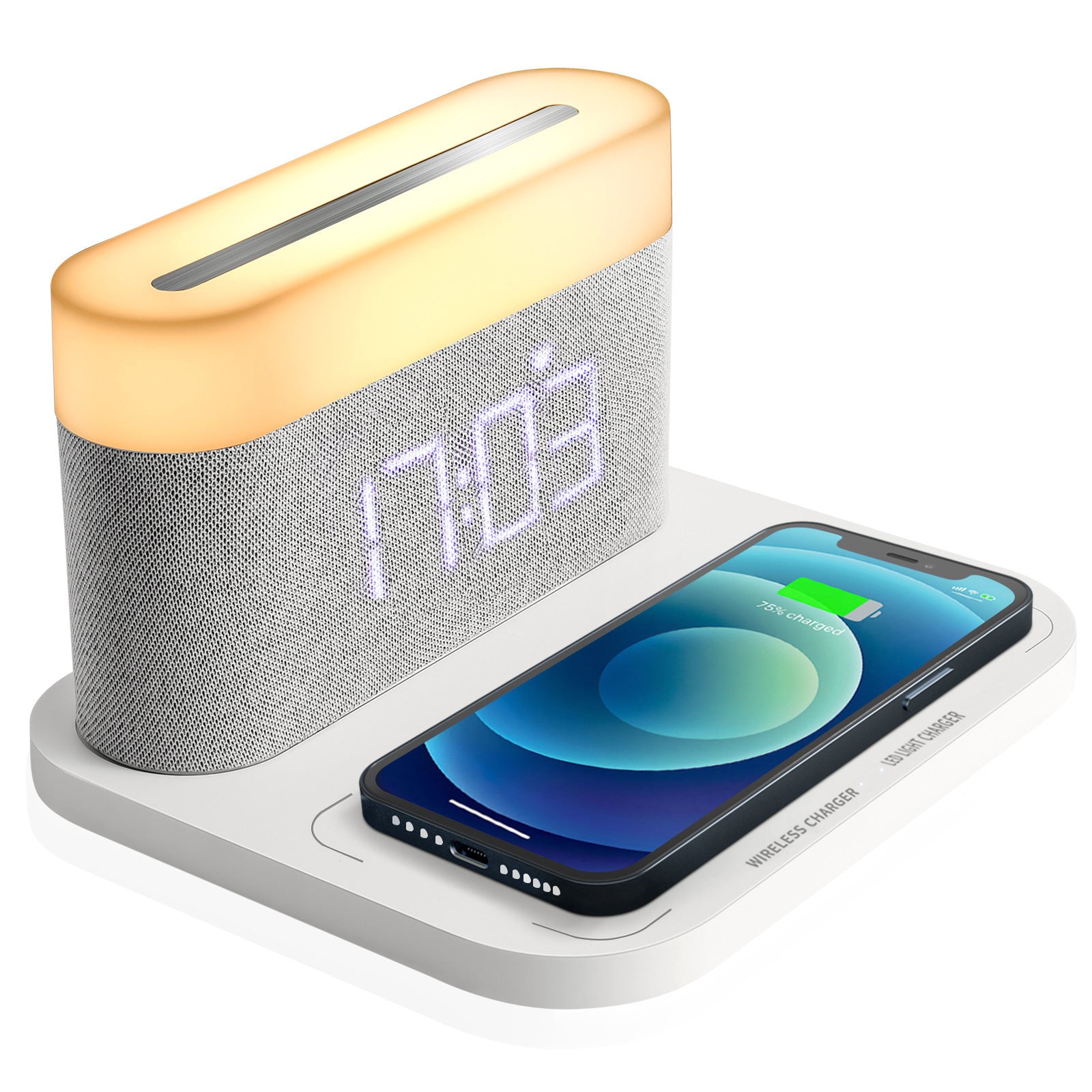 Wireless Charging LED Time Screen 15W Fast Charging Night Light