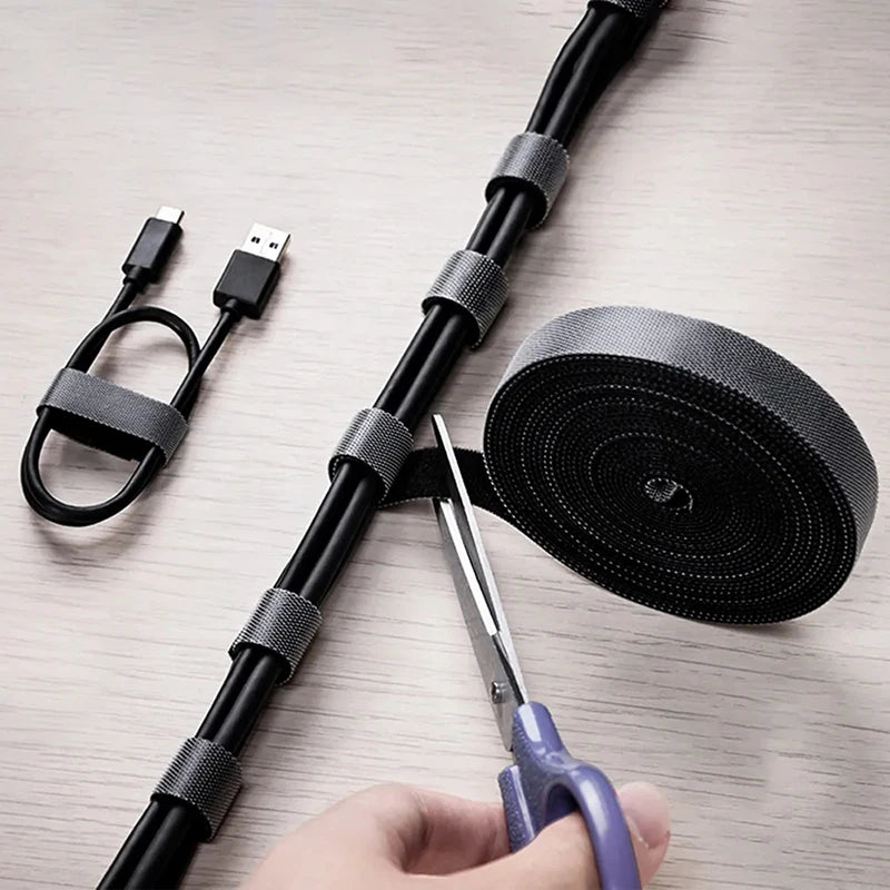 1/3/5m Tearable Cable Organiser Cable Winder Tape Protector Mouse Wire Earphones Cable Organizer Ties Protector Cable Management