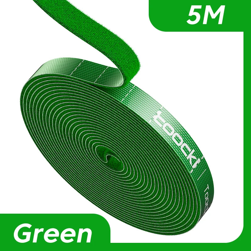 Toocki 5m Organizer Cable Management Tearable Organizador Cables 10mm Width Winder Ties Phone Accessories Wire Cord Organizer