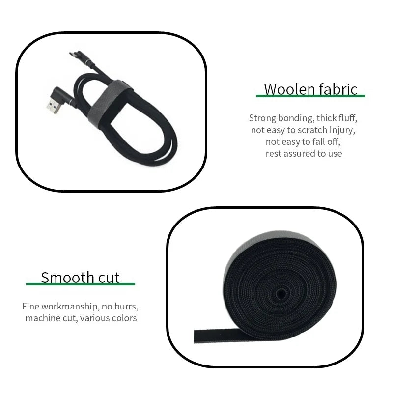 1/3/5m Tearable Cable Organiser Cable Winder Tape Protector Mouse Wire Earphones Cable Organizer Ties Protector Cable Management