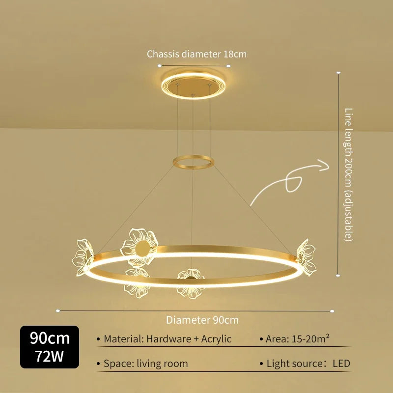 New Modern LED Chandelier Lighting For Living Kid's Room Butterfly Light Indoor Lamps Parlor Foyer Lustres Chandeliers Luminaire